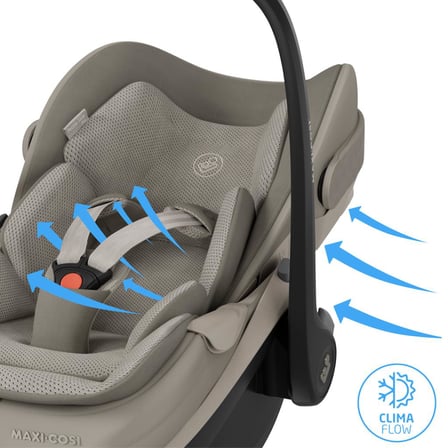 Maxi-Cosi Pebble Slide Pro Isofix Bazalı 360 Dönebilen Tam Yatabilen 0-13 Kg Ana Kucağı Sand