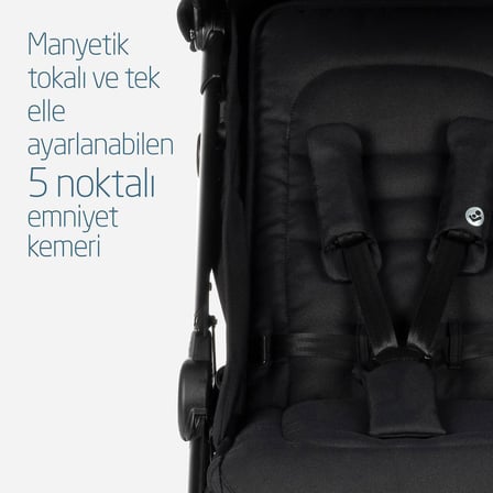 Maxi-Cosi Eva-Pebble S Otomatik Katlanan Seyahat Sistem Kompakt Bebek Arabası Black