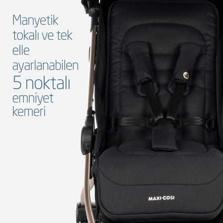 Maxi-Cosi Eva-Pebble S Otomatik Katlanan Seyahat Sistem Kompakt Bebek Arabası Champagne Black