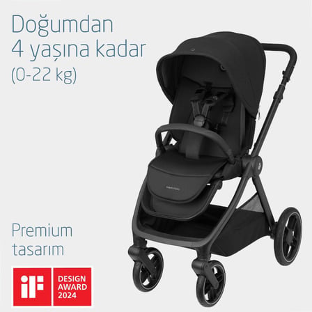 Maxi-Cosi Oxford-Pebble Slide Pro Çift Yönlü Seyahat Sistem Bebek Arabası Black