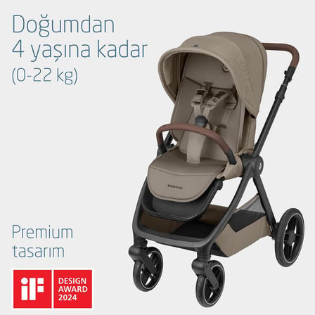 Maxi-Cosi Oxford-Pebble Slide Pro Çift Yönlü Seyahat Sistem Bebek Arabası Truffle