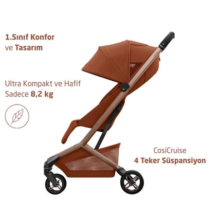 Maxi-Cosi Fame Cabin-Pebble Slide Pro Led Işıklı Entegre Telefon Şarj Üniteli Bebek Arabası Terra