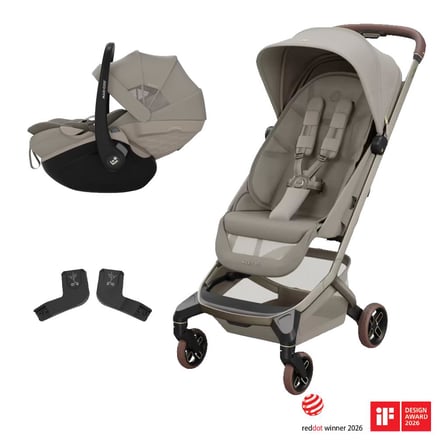 Maxi-Cosi Fame Cabin-Pebble Slide Pro Led Işıklı Entegre Telefon Şarj Üniteli Bebek Arabası Sand