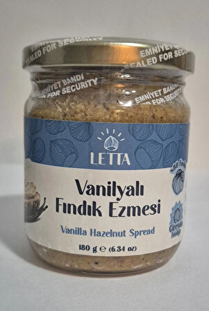 Letta Vanilyalı Fındık Ezmesi, 180 g, %80 Fındık