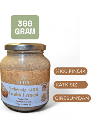Letta Şekersiz %100 Fındık Ezmesi 300 gram 