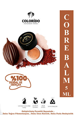 COLORİDO BÁLSAMO COBRE NEMLENDİRİCİ ANTİOKSİDAN IŞILTI VEREN E-VİTAMİNLİ KREM BALM (RUJ,FAR,ALLIK)