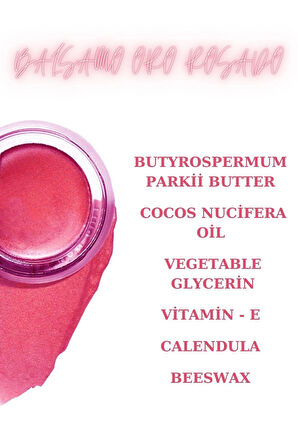 COLORİDO BÁLSAMO ORO ROSADO NEMLENDİRİCİ ANTİOKSİDAN IŞILTI VEREN E-VİTAMİN KREM BALM(RUJ,FAR,ALLIK)