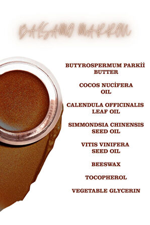 COLORİDO BÁLSAMO MARRON NEMLENDİRİCİ ANTİOKSİDAN IŞILTI VEREN E-VİTAMİNLİ KREM BALM (RUJ,FAR,ALLIK)