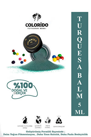 COLORİDO BÁLSAMO TURQUESA NEMLENDİRİCİ ANTİOKSİDAN IŞILTI VEREN E-VİTAMİNLİ KREM BALM(RUJ,FAR,ALLIK)