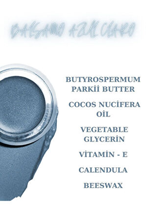 COLORİDO BÁLSAMO AZUL CLARO NEMLENDİRİCİ ANTİOKSİDAN IŞILTI VEREN E-VİTAMİN KREM BALM(RUJ,FAR,ALLIK)