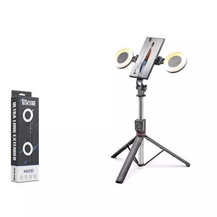Nodar Nd1033 Tripod Selfie Çubuğu - 182cm, Bluetooth 5.0, Işıklı, Uzaktan Kumandalı