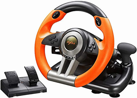 PXN V3 PRO PS3/PS4/PC/XBOX ONE/XBOXSERİES/NİNTENDO UYUMLU DİREKSİYON SETİ TURUNCU