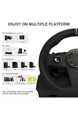 GT10 Direksiyon Seti 270° Vitesli Oyun Direksiyonu, PS4 Xbox X|S/One • Switch • PC Uyumlu