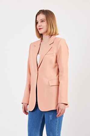 Yavru Ağzı Tek Düğme Ceket