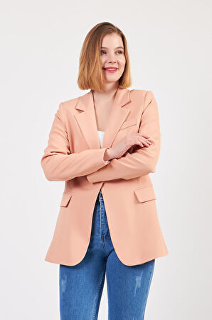 Yavru Ağzı Tek Düğme Ceket