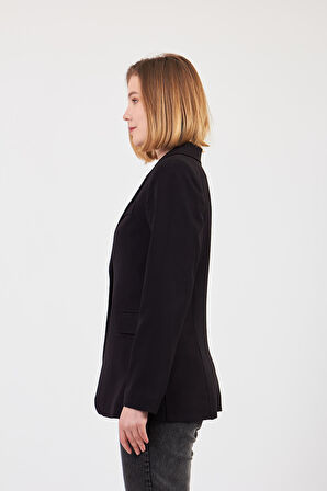 Siyah Tek Düğme Ceket