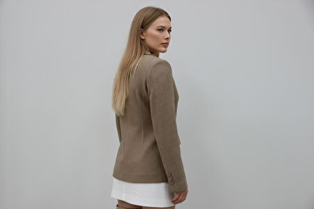 Vizon Kaşe Kruvaze Ceket