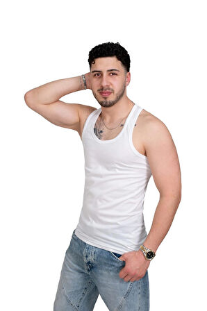 Erkek Atleti Beyaz 1011 Süprem %95 Pamuk 6 Adet