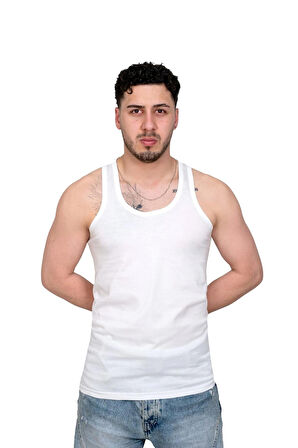 Erkek Atleti Beyaz 1011 Süprem %95 Pamuk 6 Adet