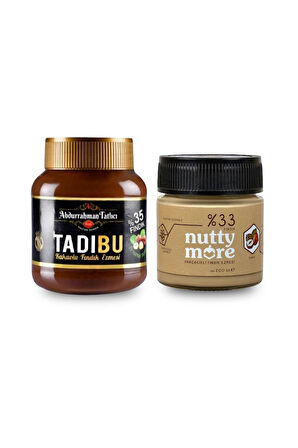 Abdurrahman Tatlıcı Tadıbu 330 gr & Nutty More %33 Fındık Parçacıklı Fındık Ezmesi 200 gr