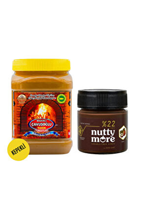 Bozkırlı Çavuşoğlu Kepekli Tahin 930 gr & Nutty More %22 Kakaolu Fındık Ezmesi 200 gr