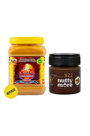 Bozkırlı Çavuşoğlu Kepeksiz Tahin 930 gr & Nutty More %22 Kakaolu Fındık Ezmesi 200 gr
