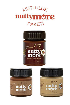 Nutty More %22 Kakaolu Fındık Ezmesi 370 gr x 6 Adet