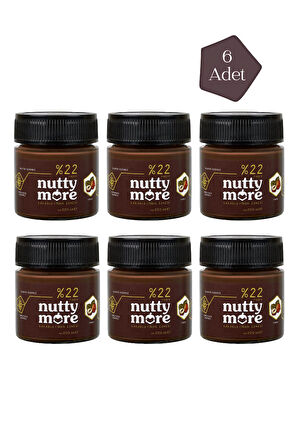 Nutty More %22 Kakaolu Fındık Ezmesi 200 gr x 6 Adet