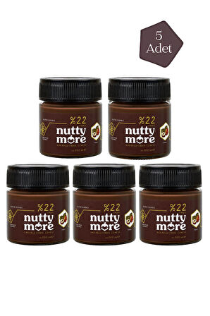 Nutty More %22 Kakaolu Fındık Ezmesi 200 gr x 5 Adet