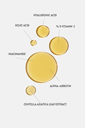Vitamin C Luxe Drop Serum - Cilt Tonu Eşitleyici - Hyaluronik Asit - Kojik Asit - Niacinamide -30 ML