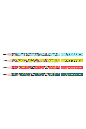 Karışık Kurşun Kalem 12’li Set,Kırmızı Kalem,Mercanlı Kurşun Kalem,Pastel ve Hayvan Desenli Kalemler