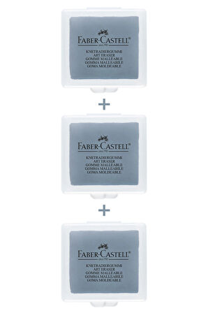 3'lü Set, Hamur Silgi,Art Eraser, Tozsuz Silme, Plastik Kutulu, Sanatsal ve Teknik Kullanım