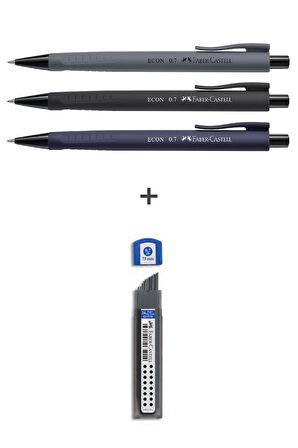 3'lü Econ Versatil, Urban 0.7 mm,Super Fine Min 2B 0.7 mm, 4'lü Yazım Seti