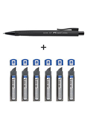 Econ Versatil,Urban 0.7 Uç& 6'lı Super Fine Min 2B 0.7 Uç, 7'li Yazım Seti