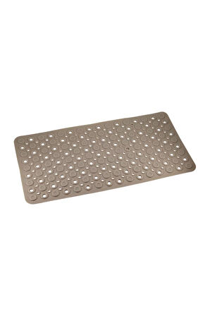 Efe Mark Premium Serisi Banyo - Küvet İçi Kaydırmaz Vantuzlu Oluklu Desenli Diktördgen Paspas 67,5 x 34,5 cm Krem