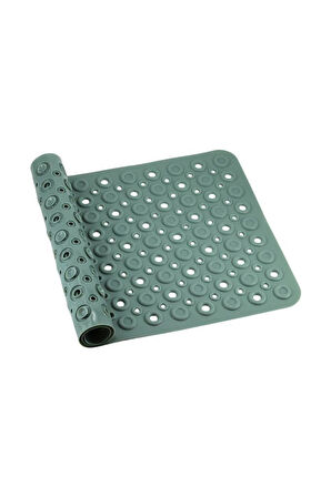 Efe Mark Premium Serisi Banyo - Küvet İçi Kaydırmaz Vantuzlu Oluklu Desenli Diktördgen Paspas 67,5 x 34,5 cm, Yeşil