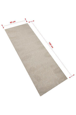 Efe Mark Anti - Slip Mat 45 x 150 cm Örme Desen Leke Tutmaz Halı Kaydırmaz Siyah 300 GR 
