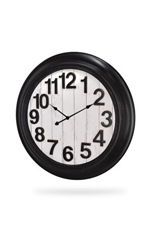 Efe Mark Premium Serisi Modern Tasarım 75 Santimetre Ev ve Ofis Duvar Saati Latin Rakamlı Siyah