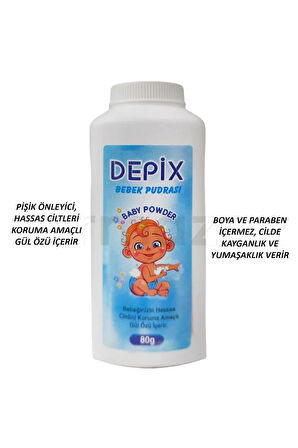 Depix Bebek Pudrası Gül Özlü 80 gr
