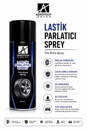 AEROTECH LASTİK PARLATICI SPREY 500 ML