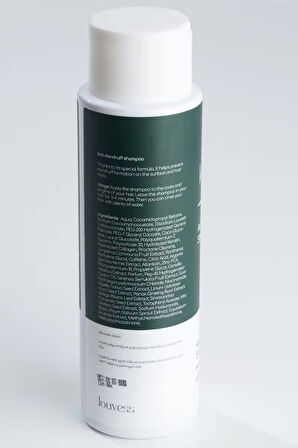 Louvess Kepek Önleyici Şampuan (Çay Ağacı ve Ardıç Katranı İle Güçlendirilmiş Kepek Karşıtı Şampuan 400 ML)
