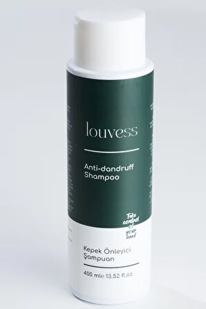 Louvess Kepek Önleyici Şampuan (Çay Ağacı ve Ardıç Katranı İle Güçlendirilmiş Kepek Karşıtı Şampuan 400 ML)