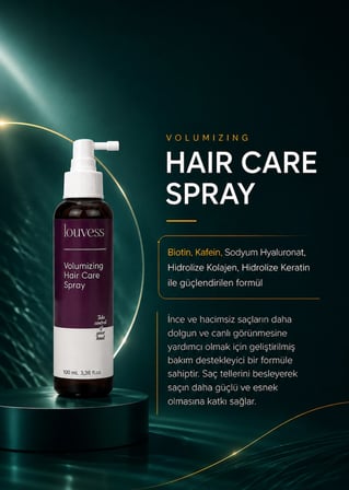 Louvess Hacimlendirici Saç Bakım Spreyi (Glycerin - Niacinamide - Wheat Protein 100 ML)