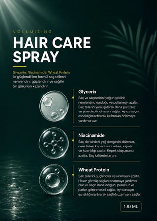 Louvess Hacimlendirici Saç Bakım Spreyi (Glycerin - Niacinamide - Wheat Protein 100 ML)