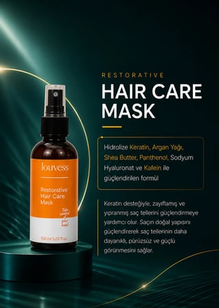 Louvess Onarıcı Saç Bakım Maskesi (Biotin - Panthenol - Kolajen 150 ML)