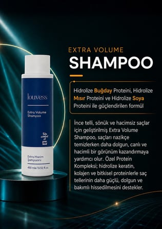 Ekstra Hacim Şampuanı (Hidrolize Buğday Proteini - Hidrolize Mısır Proteini - Hidrolize Soya Proteini - 400 ML)