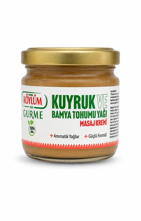Köylüm Gurme Kuyruk ve Bamya Tohumu Yağı Masaj Kremi 100 ml