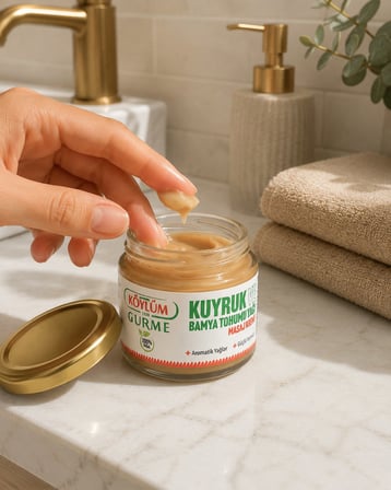 Köylüm Gurme Kuyruk ve Bamya Tohumu Yağı Masaj Kremi 100 ml