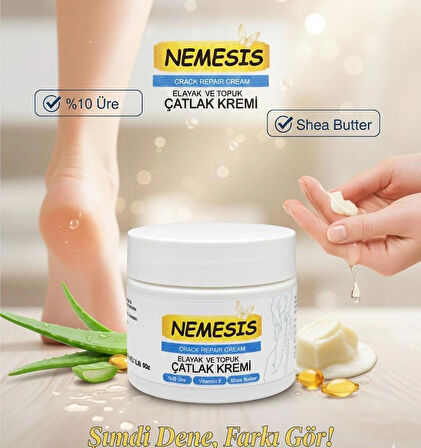 El, Ayak ve Topuk Çatlak Kremi 100ml – %10 Üre Yoğun Nemlendirici Onarıcı ve Yumuşatıcı Bakım