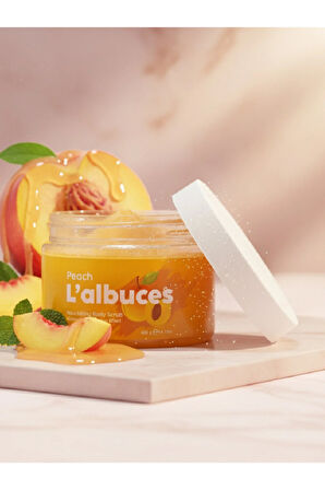 Peach Body Scrub 400gr – Vegan, Temiz İçerikli, Şeftali Kokulu Pürüzsüz Cilt Bakımı